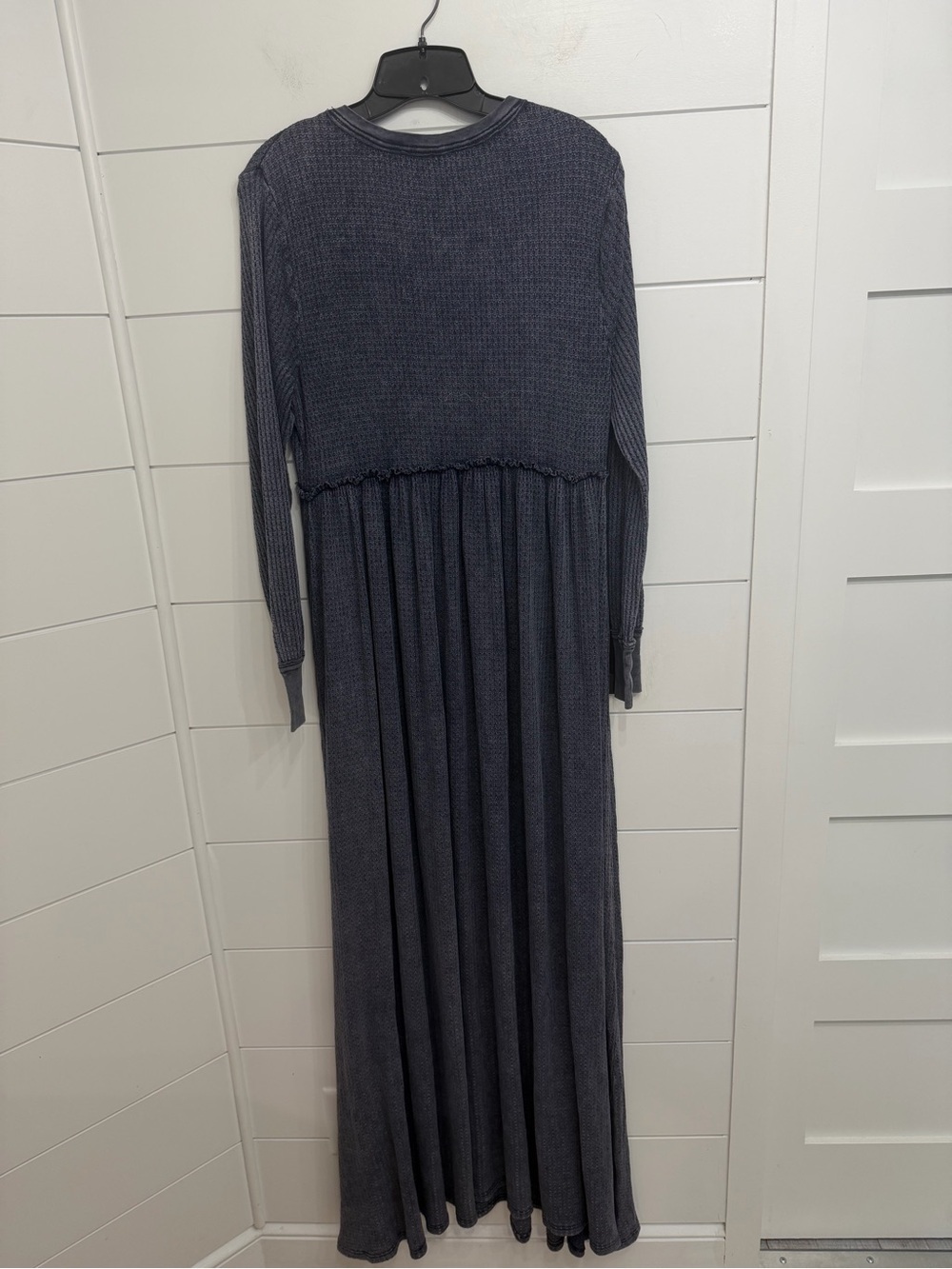 Free People Marissa Henley Waffle Knit Maxi Dress Size Small 8002 - Picture 4 of 13